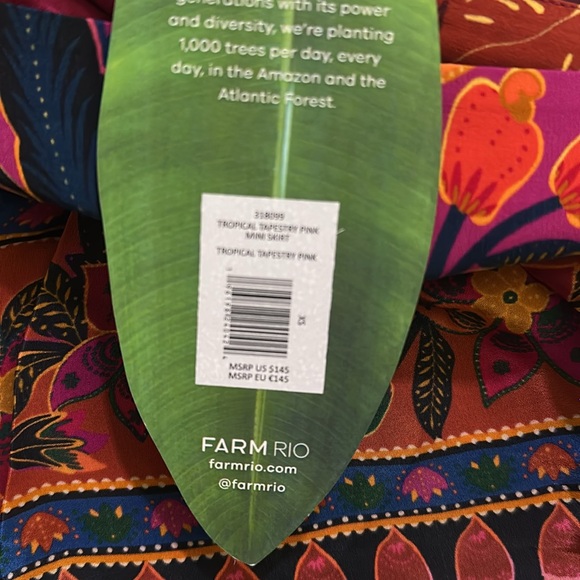 NWT FARM Rio Tropical Tapestry Mini Skirt- XS | PRICE FIRM! - Picture 9 of 9